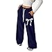 Baggy Sweatpants for Girls Size 6-7 Kids Preppy Clothes Cute Bow Print Pants for Teens Girls Y2k Drawstring Joggers with Pockets