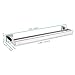 VELIMAX Premium SUS304 Stainless Steel Double Bath Towel Bar Wall Mounted Double Towel Rail Towel Rod for Bathroom, 23.6-Inch, Brushed