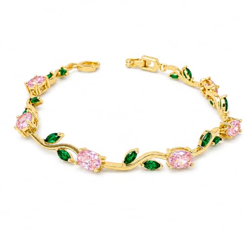 Image of Aurie Tulip Bracelet for Women & Girls | Anti Tarnish Stainless Steel Floral Bracelet |Party and Daily Wear Jewellery