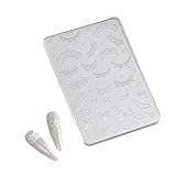 Fresiq French Lace Silicone Nail Art Molds - Reusable DIY Beauty Tool for Elegant Nail Decoration(N1)