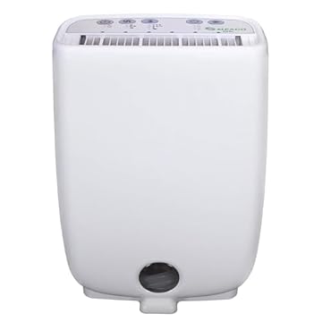 Meaco Portable Dehumidifier DD8L - Compact Desiccant Dehumidifier - Best For Small Homes & Spaces - Prevent Condensation, Mould & Damp - 18 x 35 x 50 cm White