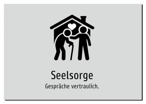 Seelsorge - Gespräche vertraulich. – Aufkleber A2: 594x420mm – Mit