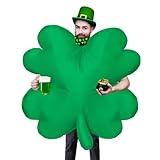 XYJKIDSES St. Patrick’s Day Inflatable Costume Inflatable Four Leaf Clover Costume Green Blow Up Funny Costume for St Particks Day Party