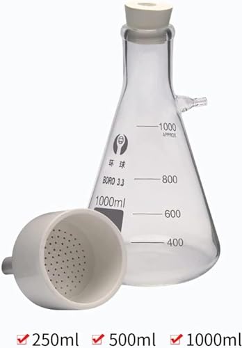 Membran-Vakuumpumpe, Labor-Vakuumfiltrationsapparatur-Set mit Handpumpe und Trichter für Chemie- und Physikexperimente