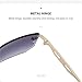 HMRGLMIE-Rimless Glasses Sunglasses For Men Vintage Sunglasses Women Punk Lunette