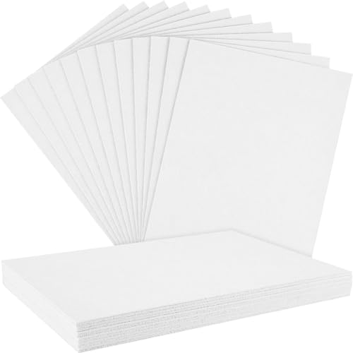 NEBURORA 12 Pcs 2mm Thick Stiff Felt Sheets for Crafts Sewing(White)