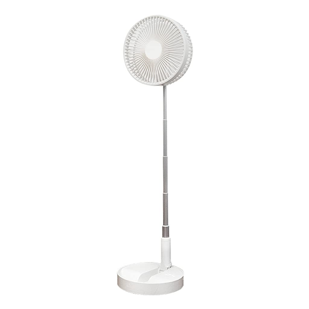 NRVTRE Telescopic Pedestal Fan USB Rechargeable Adjustable Personal Standing Fan 5-24 Run for Time for Fishing Camping Dorm