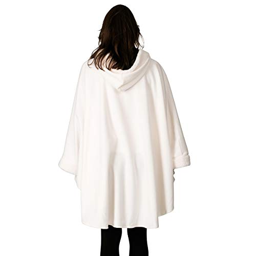 Le Moda Women’s Hooded Tonal Sherpa Trimmed Wrap with Matching Gloves | Winter Collection | One Size Fits All3