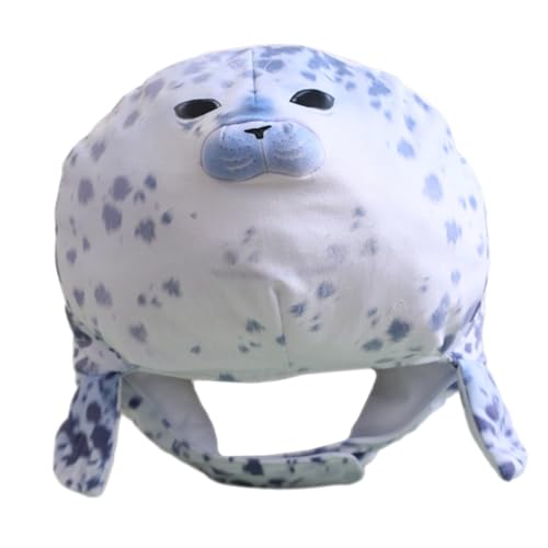 Chapeau peluche phoque drôle accessoire cosplay adulte en coton PP souple