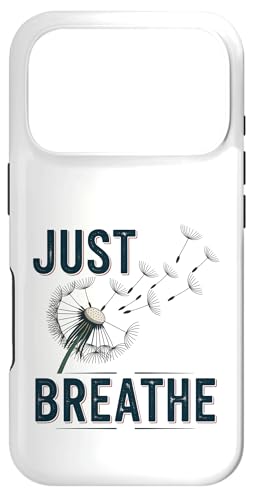 Just Breathe Dandelion �C���X�s���[�V���� �X���[�K�� �X�e�[�g�����g �X�}�z�P�[�X iPhone 17 Pro �p