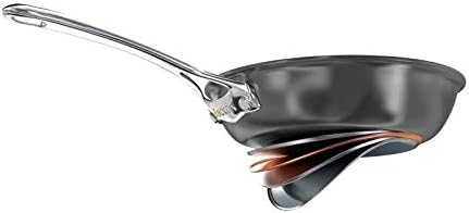 Pemberly Row Copper Nonstick French Skillet in Dark Gray