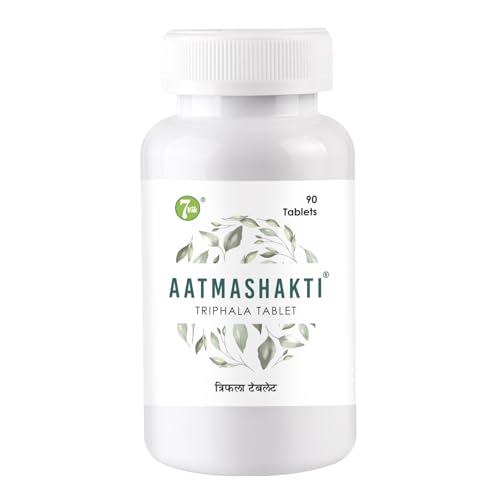 Image of 7vik Aatmashakti (Triphala 90 Tablets) 750mg - Supports Healthy Digestion | Improves Bowel Wellness| Relieves Constipation (Pack of 1)