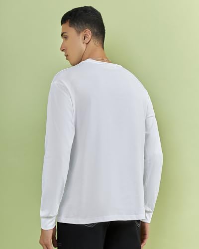 Image of Bewakoof X DC Batman Men's Cotton Printed Oversized Fit Full Sleeve Round Neck T-Shirt | Casual Wear | Street Wear | Oversized t Shirt for Men Cotton | Baggy