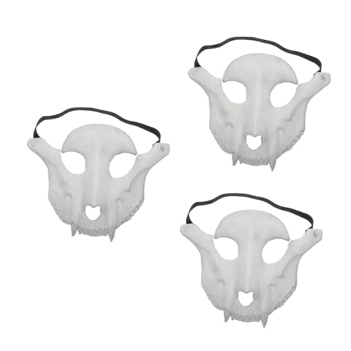 Masque de déguisement Halloween crâne de mouton beige adulte