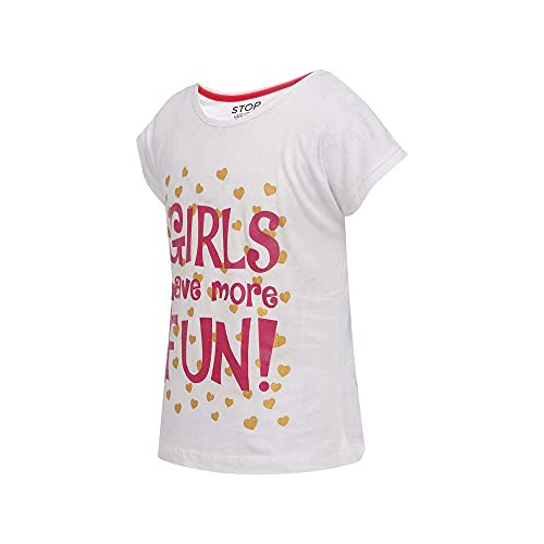 Image of STOP by Shoppers Girls Round Neck Printed Top