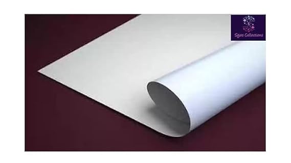 Image of SEJASCOLLECTIONS | Pack of 15 | White, A1, Big /Full Size, Plain, Smooth White Chart Paper, Used in Art and Craft, Projects, Posters etc. Plain /Unrulled, Size: 70x56 Centimeters, 180 GSM Thickness.