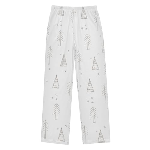 Boys' Pants Christmas Trees Stars Long Bottoms Jogger Pants Elastic Waist Trousers with Pockets S-XL