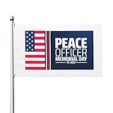 Double Sided Printed Peace Officer Memorial Day 15 May Flag 3x5 Ft Home Decor, Parties, Holiday Decorations For Indoor And Outdoor Use