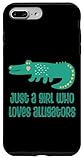 Photo Gallery custodia per iphone 7 plus/8 plus just a girl who loves alligators with cartoon alligator Photo Gallery custodia per iphone 7 plus/8 plus just a girl who loves alligators with cartoon alligator