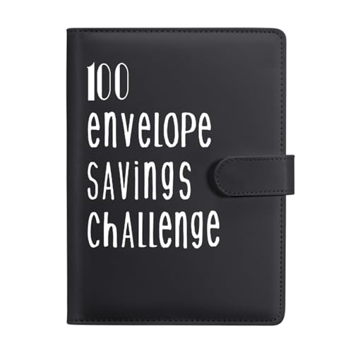 TRURENDI 100 Envelope Challenge Binder Portable Cash Budget Binder Saving Money Budget Planner Book