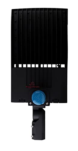 Ruggedgrade 300 Watt Led Nextgen Iii Shoebox Light - 42,000 Lumen - 5000K Bright White - Slip Fit - With Photocell - Black Housing #TOP7