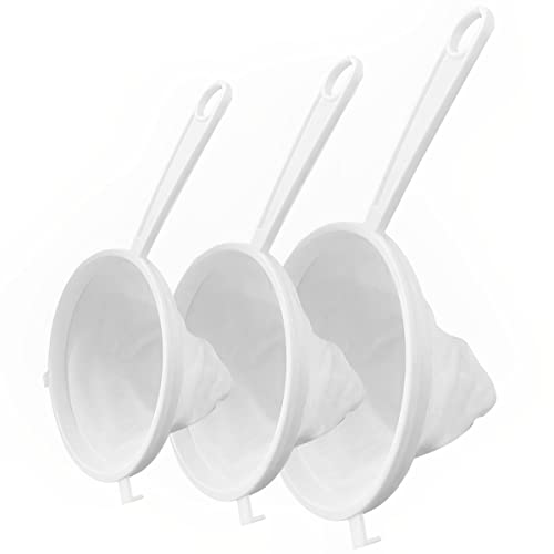 Colador de Franela y PVC 12cm,14cm,18cm, Colador Cocina, Colador de Tela, Malla Fina, Juego de...