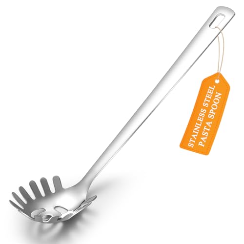 ReaNea Nudellöffel, Spaghettilöffel, Nudelkelle Edelstahl Nudelzange und Spaghettizange, spülmaschinengeeignet ReaNea Nudellöffel, Spaghettilöffel, Nudelkelle Edelstahl Nudelzange und Spaghettizange, spülmaschinengeeignet
