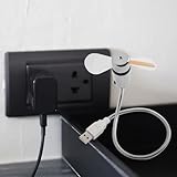 EffiFish LED Digital Clock USB Fan ，Desktop Personal Fan With Real Time Display For Home Computer Laptop Desk Fans(clock) - Image 5