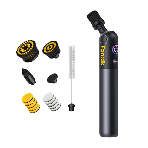 Fanttik Flip G10 Nano HomeCare Cordless Electric Spin Scrubber 360 High-Torque Rotation 2-Speed & 3-Angle IPX7 Waterproof Cleaning Brush with 15 Brush Heads for Grout Tiles Sinks Crevices