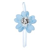 Albalù Sopraculla Celeste o Rosa con Placchetta Sacra in Argento Laminato, Made in Italy (...