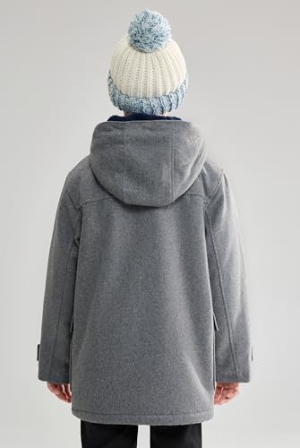 maoo garden Boys Winter Wool Coat Dress Peacoat Kids Heavy Sherpa Jacket Hooded Warm Thicken Windproof Overcoats2