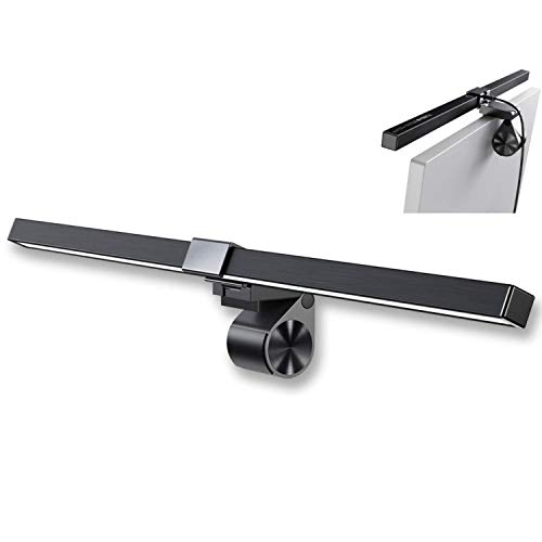 Computer Monitor e-Reading Light | Task Lamp for Monitors | Desk Space Saving | No Glare Eye Care LED Lamp | 5 Color Temperature + Adjustable Brightness | Office/Home Lamp |