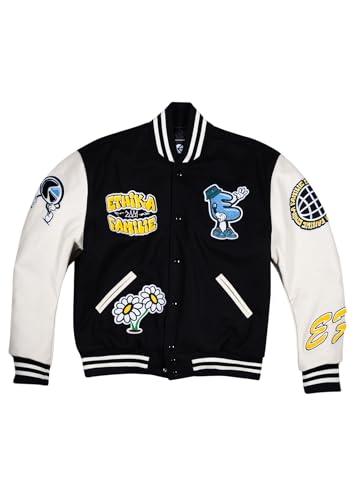 Veste universitaire unisexe Ethika avec majuscules brodées style rétro américain