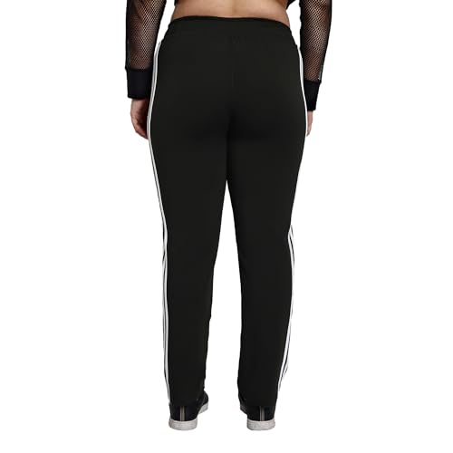 Image of CUPID Woman's Rich Cotton Side Stripes Joggers, Lower, Athleisure, Activewear Trackpant, Night n Gym Wear Lounge Pant for Ladies M to 2XL