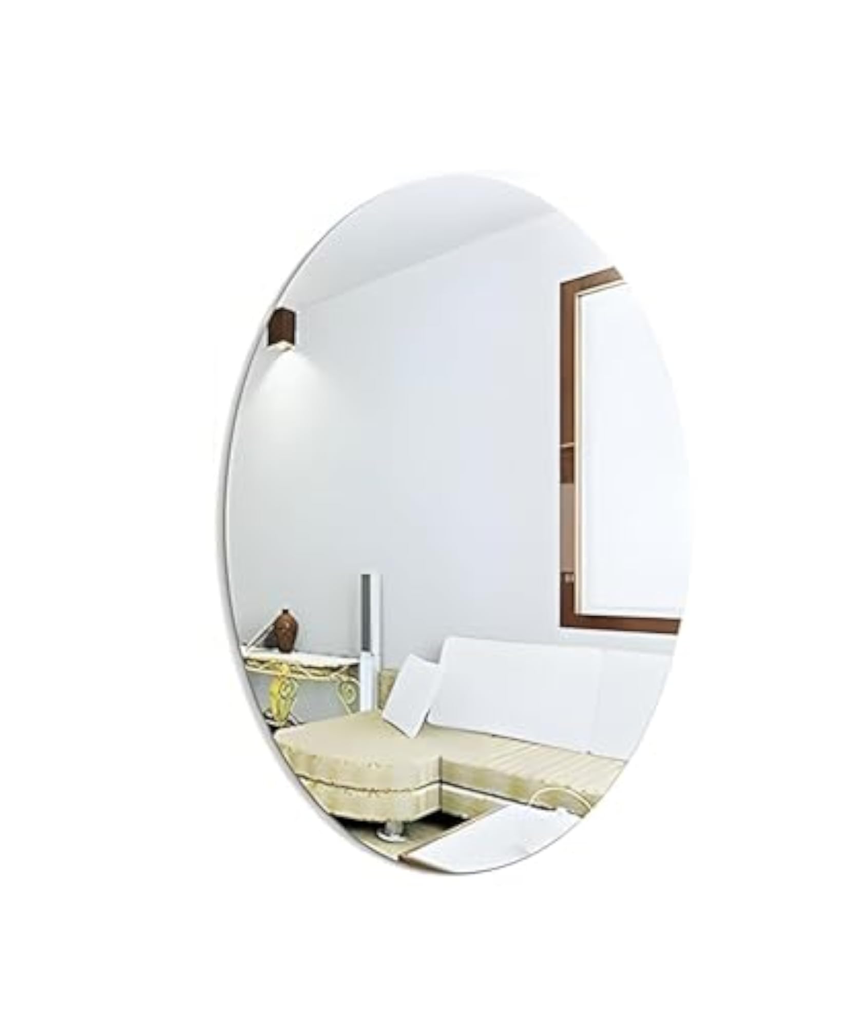 Oval Shape Adhesive Wall Mirror Sticker