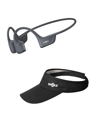 SHOKZ OpenRun Pro 2 Auriculares Deportivos de conducción ósea y Visera Superior Abierta, Sombrero Deportivo Ligero y Suave para Exteriores, con protección UV, Ideal para Correr, Tenis, Golf y Viajes,