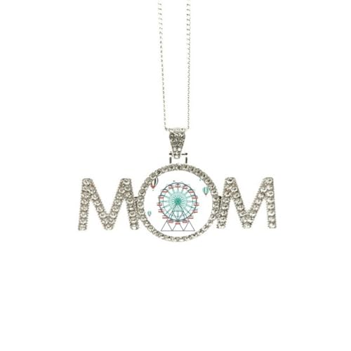 Collier vert motif parc d'attractions bijou fantaisie taille M pour femme