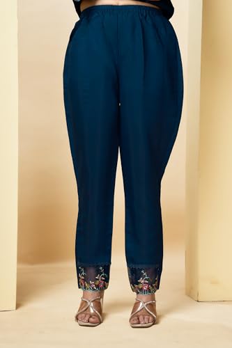 Image of Multi Embroid Kurta Set with Dupatta | Roman Silk Embroidered Kurta Set for Women | Women's Ethnic Casual Kurti Set |Kurta Pant Festive Suit