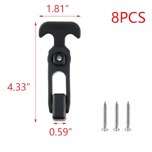 Image of T Tulead Rubber Flexible T-Handle Drawe Latches 4.33 inchx1.81 inch Black Cooler Hasp Latch Hatch Replacement 8PCS for Toolbox, Boat, Cooler