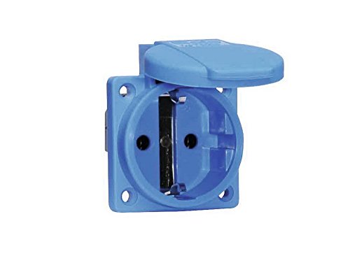 Preisvergleich Produktbild Schutzkontakt Anbausteckdose / Einbausteckdose 250V Bals 71099 blau