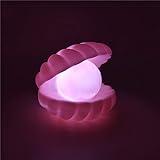 Shell Pearl Night Light Bedside Night Lamp Bedroom Light Clamshell Mist Night Lights Streamer...