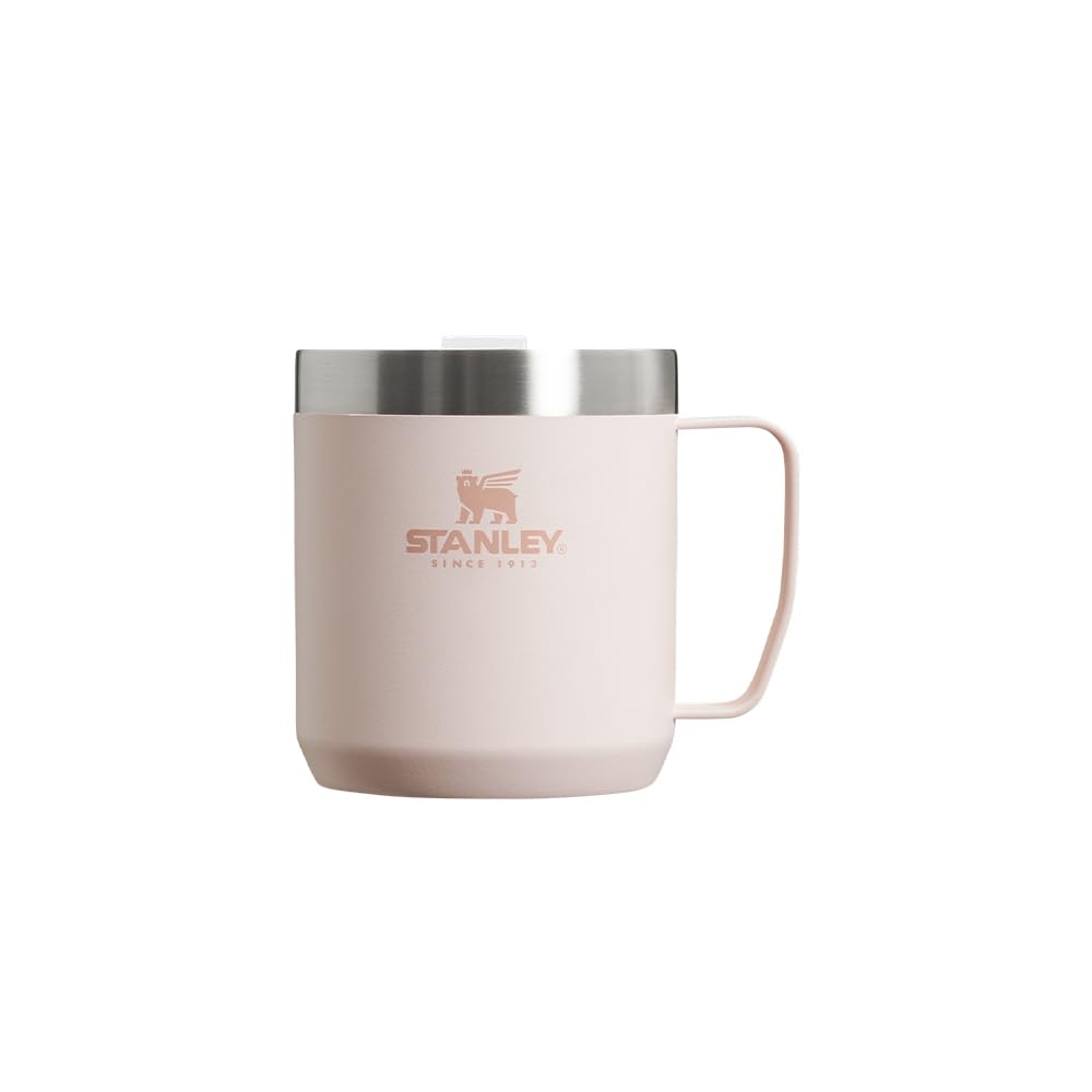 STANLEY THE LEGENDARY CAMP MUG 12oz Rose Quartz Pink COFFEE TEA CUP