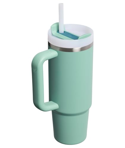 Image of STANLEY Quencher H2.0 Tumbler with Handle and Straw 30 oz | Flowstate 3-Position Lid | Cup Holder Compatible for Travel | Insulated Stainless Steel Cup | BPA-Free | Spring Green