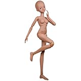 Proudoll 1/3 BJD Doll Body with 22 Articulated Joints - Customizable Blank Doll with Replaceable Eyeballs - DIY SD Dolls (Tan)