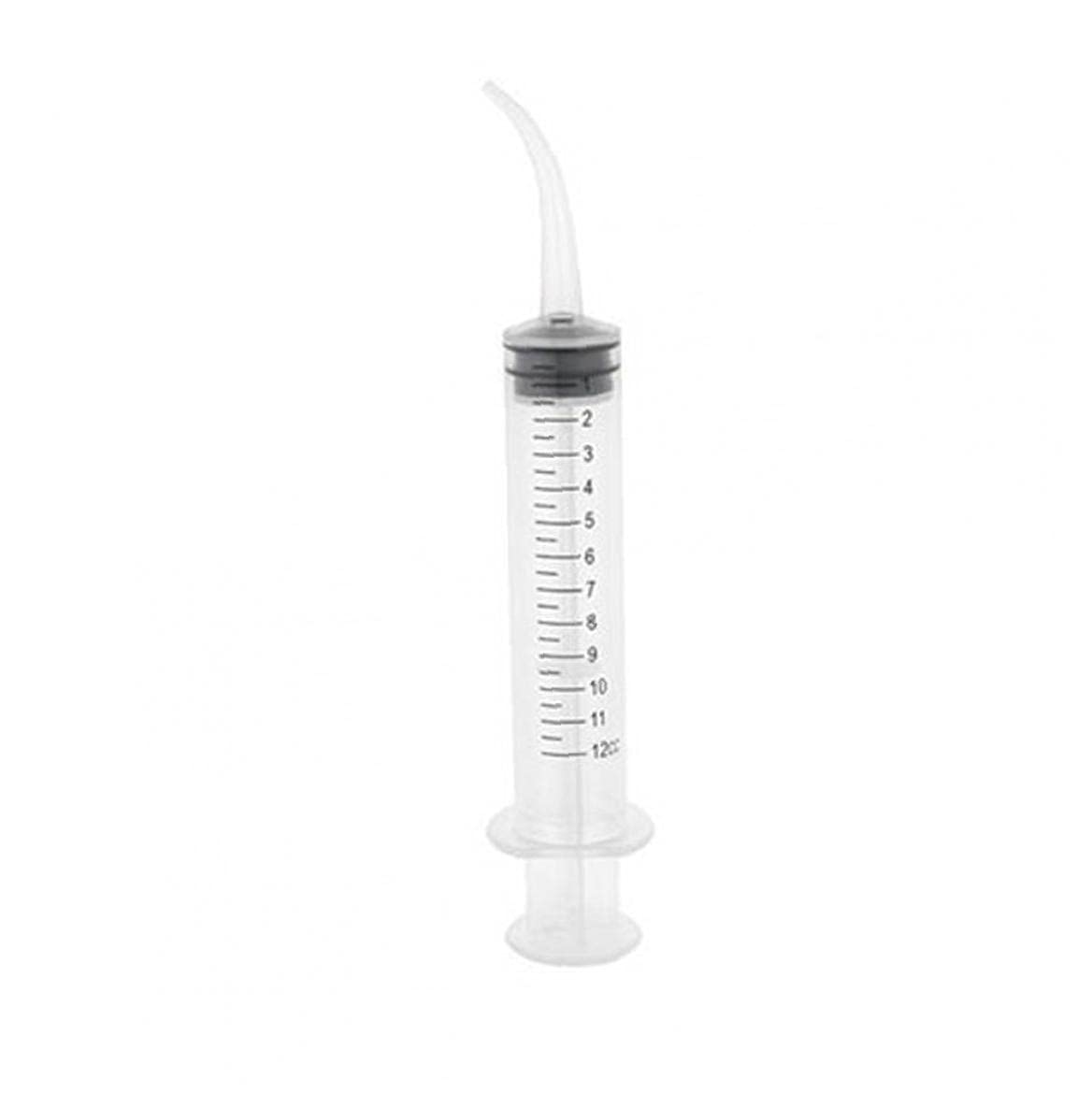 Dental Irrigation Syringe Teeth Cleaning Syringe with Curved Tip Feeding Syringes for Babies