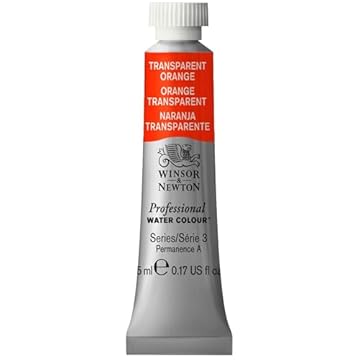 Winsor & Newton 5 ml Tube Professional Water Colour, Transparent orange