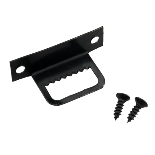 Image of 30PCS Small L-Shaped Metal Sawtooth Hooks with 60 Screws Picture Frame Sawtooth Hooks Tool Cross Stitch Accessories for Hanging Artworks Wall Decorations Mirror Black