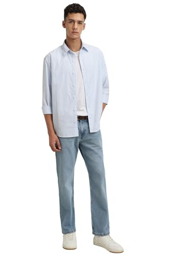 Image of FOREVER 21 Men Striped Regular Fit Striped Shirt