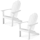 Adirondack-Stuhl aus Akazienholz, Gartenstuhl mit Rückenlehne & Armlehnen - 8