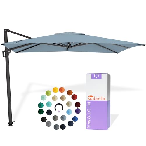 Image of Midtown Umbrellas Grande Square - 9 x 9 Ft Cantilever Umbrella